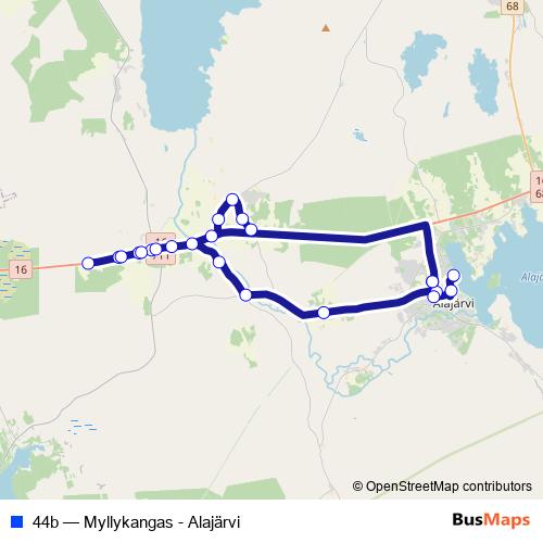44b bus Line Map
