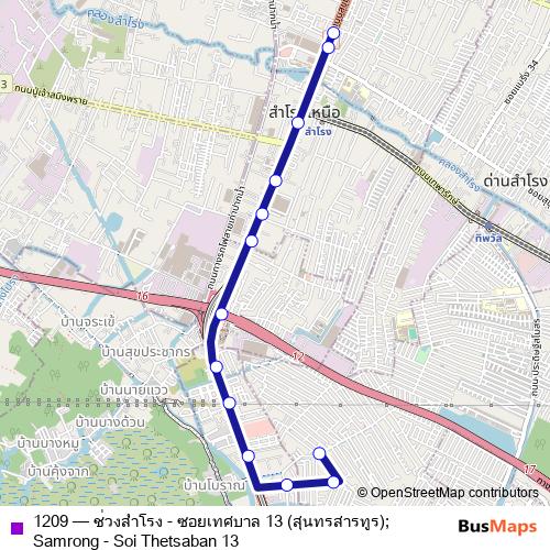 1209 bus Line Map