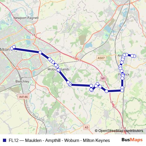 FL12 bus Line Map