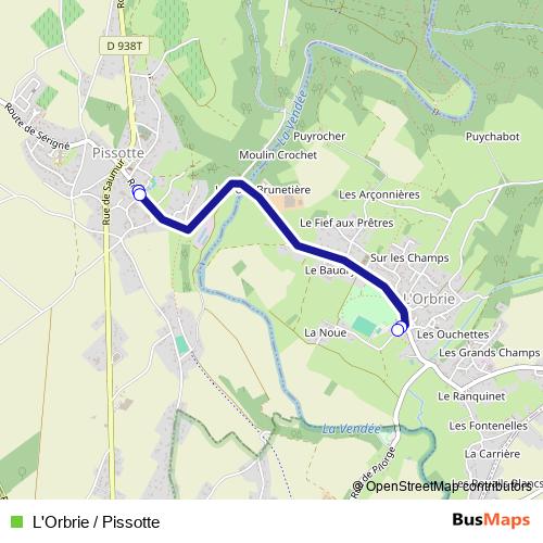 L'Orbrie / Pissotte bus Line Map