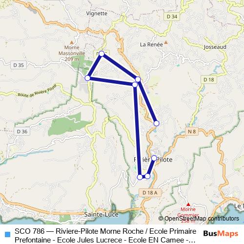 SCO 786 bus Line Map