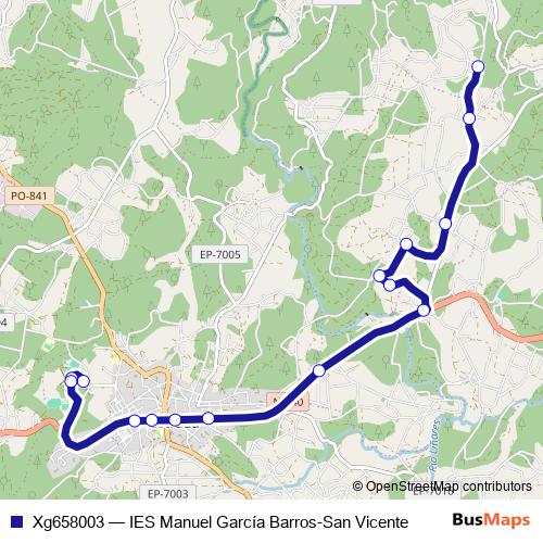 Xg658003 bus Line Map