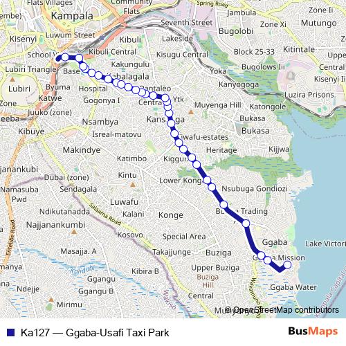 Ka127 bus Line Map