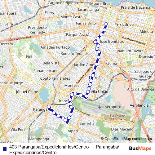 403-Parangaba/Expedicionários/Centro bus Line Map