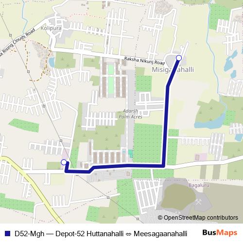 D52-Mgh bus Line Map