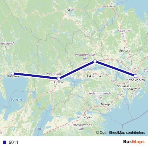 9011 bus Line Map