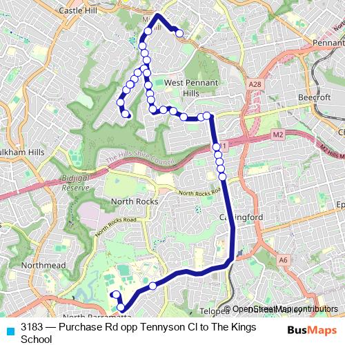 3183 bus Line Map