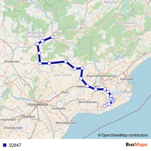 02847 bus Line Map