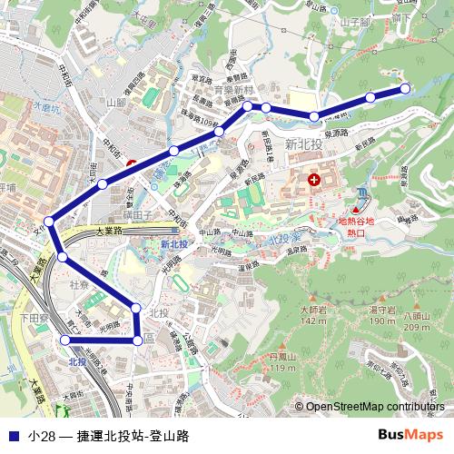 小28 bus Line Map