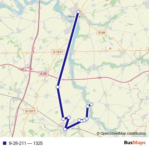 9-28-211 bus Line Map