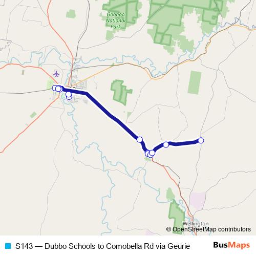 S143 bus Line Map