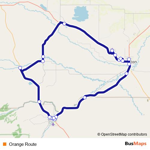 Orange Route bus Line Map