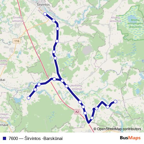 7600 bus Line Map