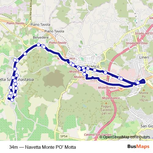 34m bus Line Map