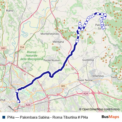 Pl4a bus Line Map