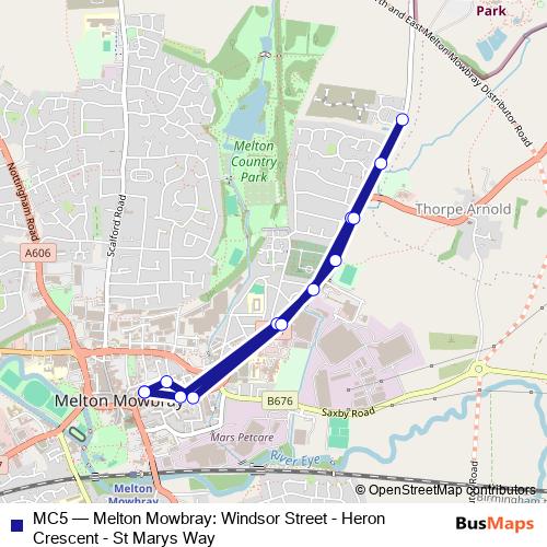 MC5 bus Line Map