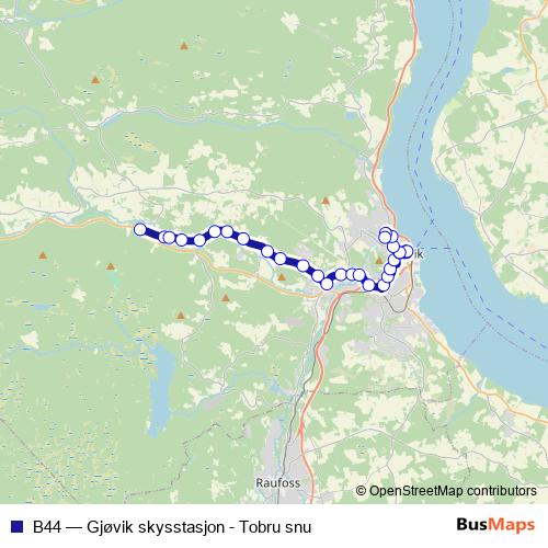 B44 bus Line Map