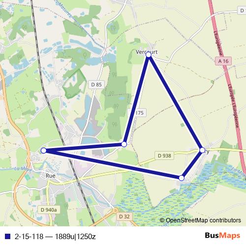 2-15-118 bus Line Map