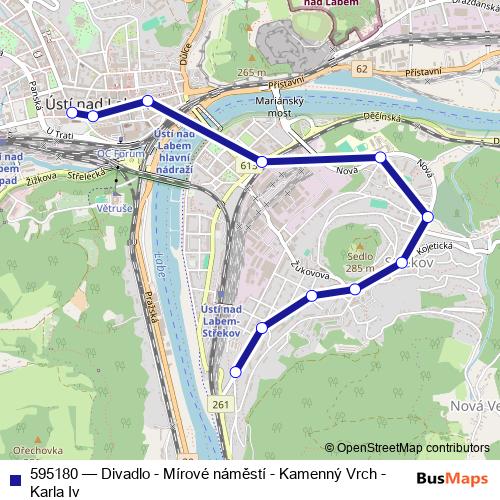 595180 trolleybus Line Map