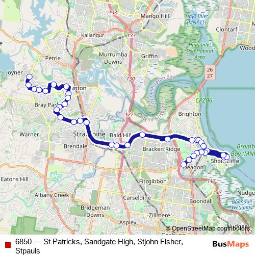 6850 bus Line Map