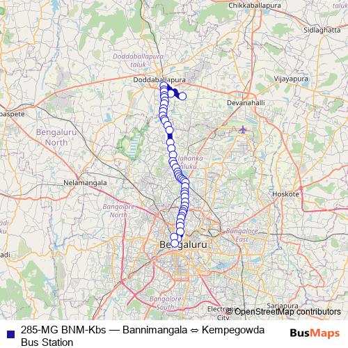 285-MG BNM-Kbs bus Line Map