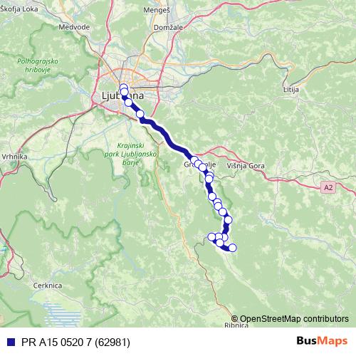 PR A15 0520 7 (62981) bus Line Map