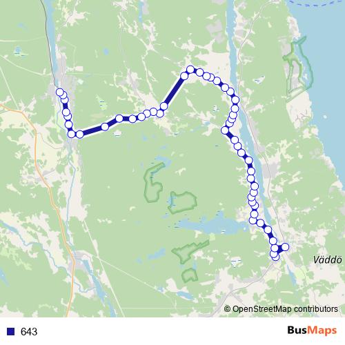 643 bus Line Map