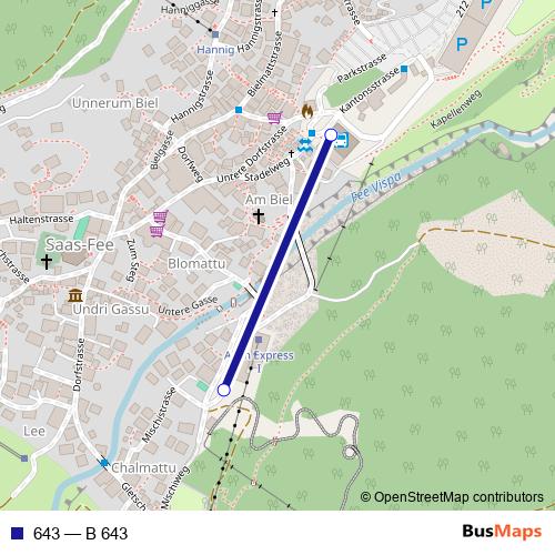 643 bus Line Map