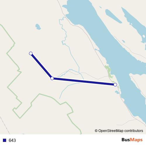 643 bus Line Map