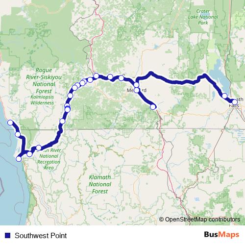 Southwest Point bus Line Map