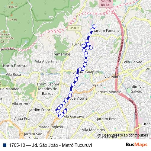 1705-10 bus Line Map