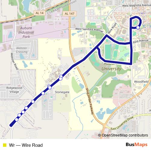 Wr bus Line Map