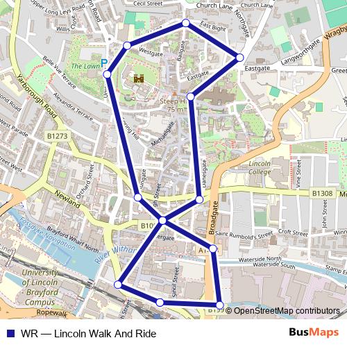 WR bus Line Map