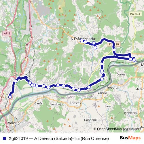 Xg621019 bus Line Map
