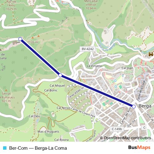 Ber-Com bus Line Map