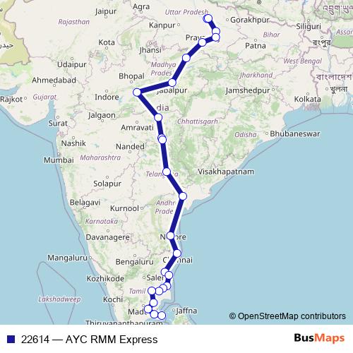 22614 rail Line Map