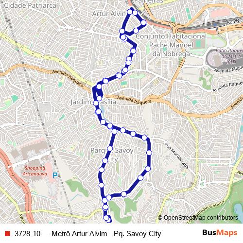 3728-10 bus Line Map
