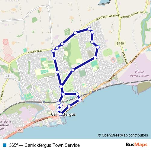 365f bus Line Map