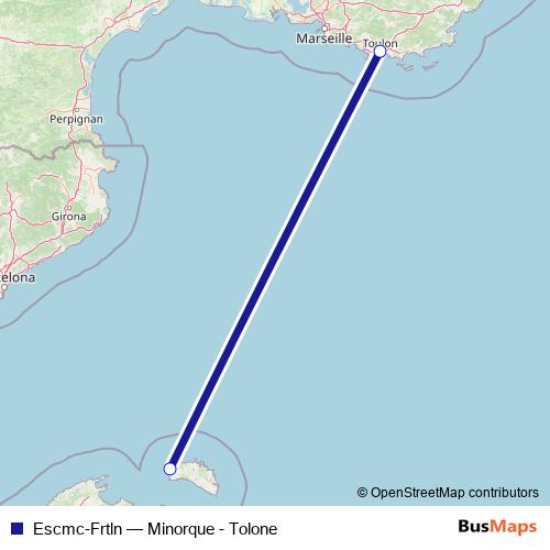 Escmc-Frtln ferry Line Map