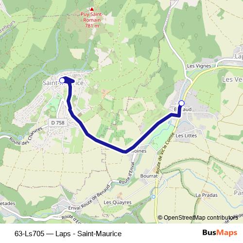 63-Ls705 bus Line Map