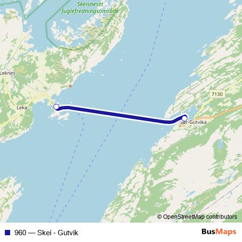 960 ferry Line Map