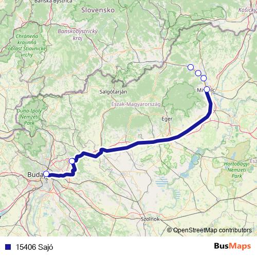 15406 Sajó rail Line Map