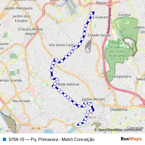 5759-10 bus Line Map