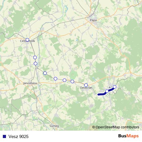 Vesz 9025 rail Line Map
