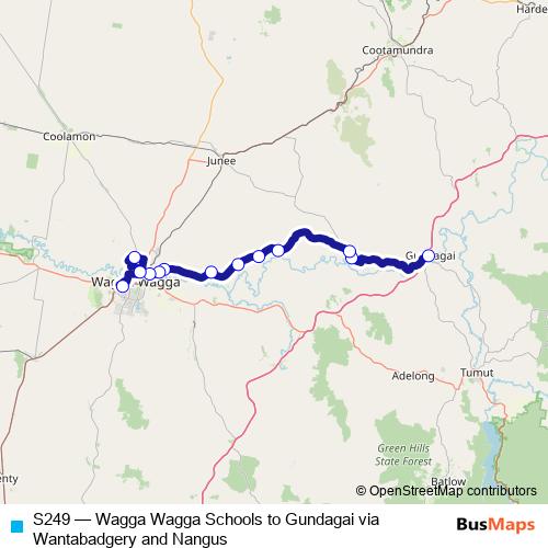 S249 bus Line Map