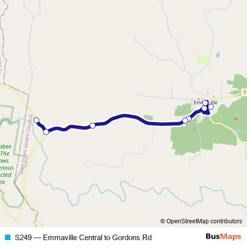 S249 bus Line Map