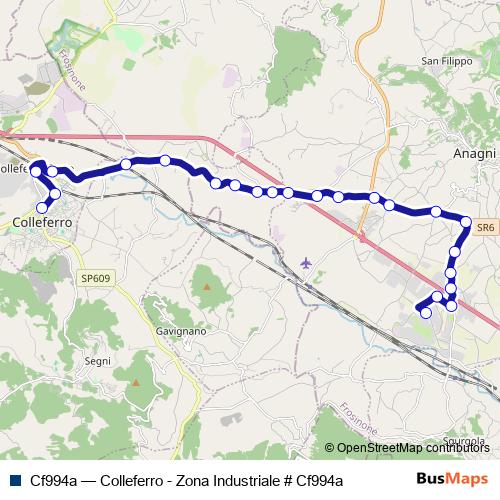 Cf994a bus Line Map