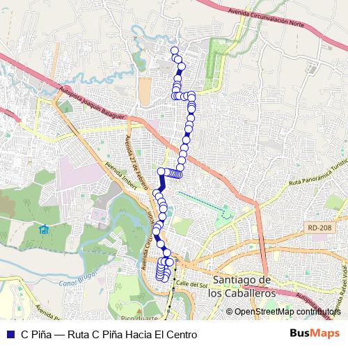 C Piña bus Line Map