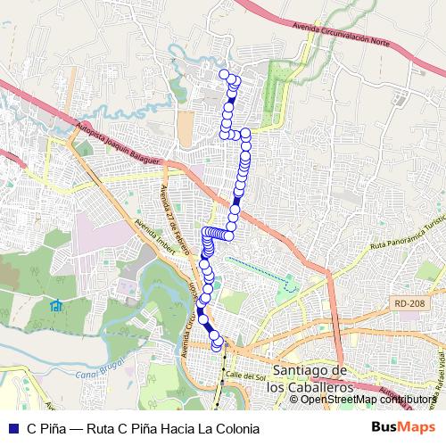 C Piña bus Line Map