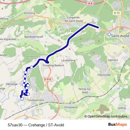 57sav30 bus Line Map